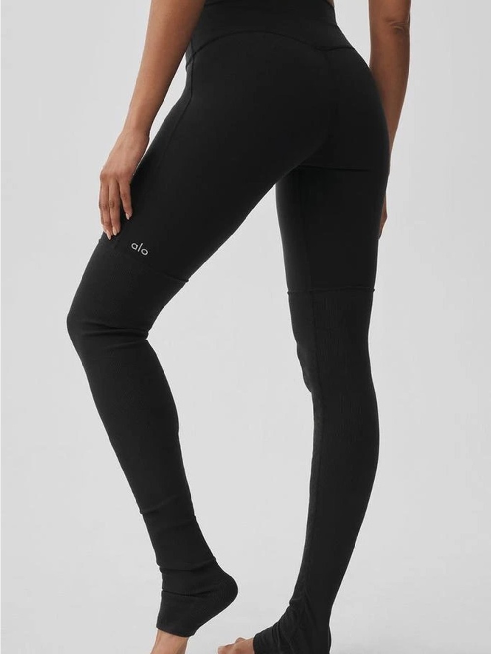 Alo Airbrush Goddess Leggings Black High Waisted Sculpting - Picture 2 of 9